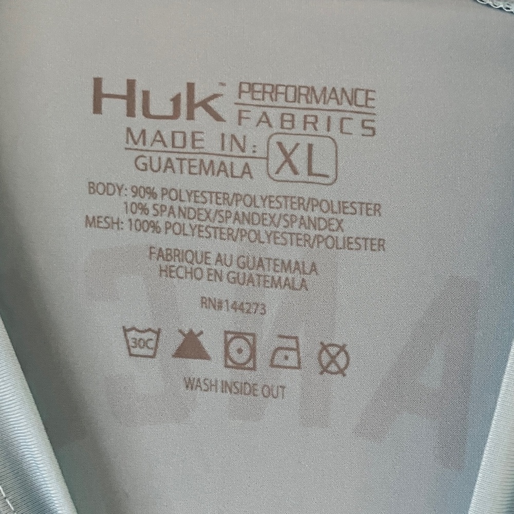 Huk Men's Sky Blue Long Sleeve - Picture 3 of 6